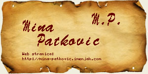 Mina Patković vizit kartica